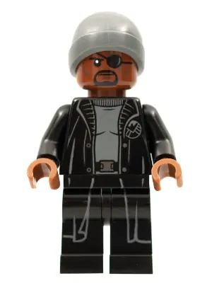 SH0758:  Nick Fury - Dark Bluish Gray Beanie