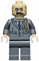 Minifigurka: SH0780:  Scarecrow - No Hat, Dark Bluish Gray Suit