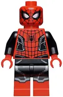 Minifigurka: SH0782:  Spider-Man - Black and Red Suit, Small Black Spider, Silver Trim (Upgraded Suit)