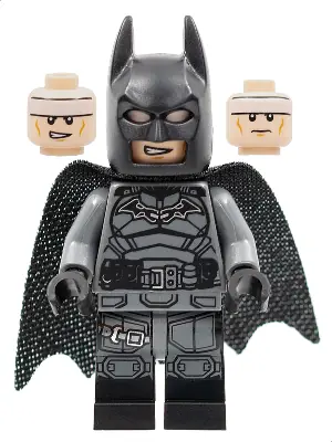 SH0786:  Batman - Dark Bluish Gray Suit, Black Belt, Black Hands, Spongy Cape with 1 Hole, Black Boots