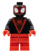 Minifigurka: SH0800:  Spider-Man (Miles 'Spin' Morales) - Red Medium Legs, Red Spider Logo