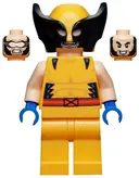 Minifigurka: SH0805:  Wolverine - Bright Light Orange and Black Mask, Blue Hands