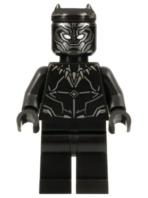 SH0839:  Black Panther - Dark Silver and Dark Bluish Gray Armor Contours
