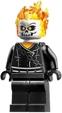 Minifigurka: SH0861:  Ghost Rider, Johnathon 'Johnny' Blaze - White Head, Belt with Spikes