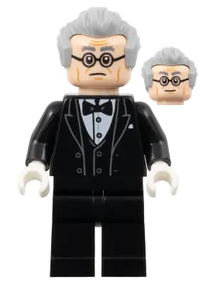 SH0883:  Alfred Pennyworth - Black Tuxedo, Light Bluish Gray Hair