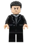 Minifigurka: SH0884:  Bruce Wayne - Black Suit, Dark Bluish Gray Sweater