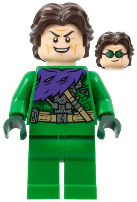 SH0888:  Green Goblin - Green Outfit without Mask, Dark Brown Hair