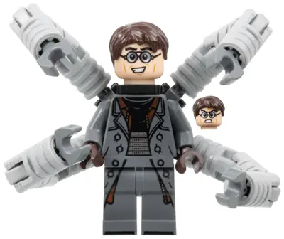 SH0890:  Dr. Octopus (Otto Octavius) / Doc Ock - Dark Bluish Gray Outfit, Mechanical Arms
