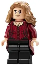 Minifigurka: SH0897:  The Scarlet Witch (Wanda Maximoff) - Plain Legs, Medium Nougat Hair, Dark Red Cloth Skirt