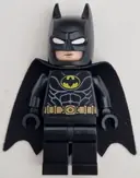 Minifigurka: SH0899:  Batman - Black Suit, Gold Belt, Cowl with White Eyes, Neutral / Angry with Bared Teeth
