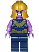Minifigurka: SH0906:  Thanos - Minifigure, Dark Blue and Gold Outfit, Medium Lavender Arms, Helmet