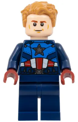 SH0908:  Captain America - Dark Blue Suit with Dark Blue Belt, Dark Red Hands, Hair