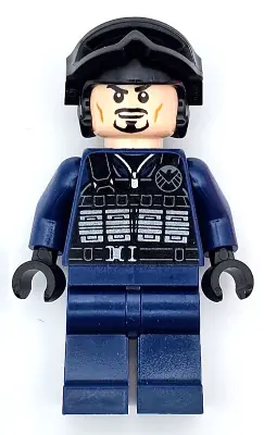 SH0919:  SHIELD Agent - Tony Stark, Tactical Vest, Black Helmet and Goggles