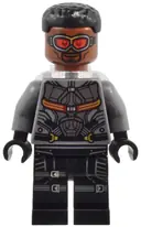 Minifigurka: SH0929:  Falcon - Dark Bluish Gray and Black Suit, Printed Legs