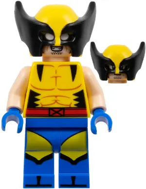 SH0939:  Wolverine - Yellow and Black Mask, Blue Hands