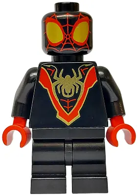 SH0950:  Spider-Man (Miles 'Spin' Morales) - Black Medium Legs, Gold Spider Logo