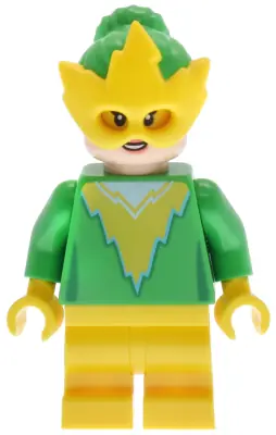 SH0951:  Electro - Bright Green Torso and Hair, Yellow Mask and Medium Legs