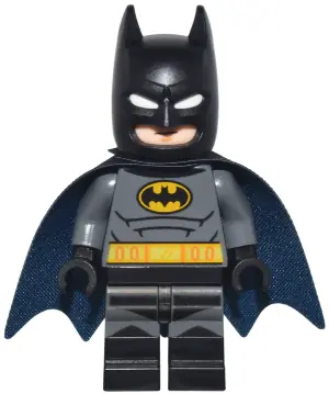 SH0958:  Batman - Dark Bluish Gray Suit, Dark Blue and Black Cape