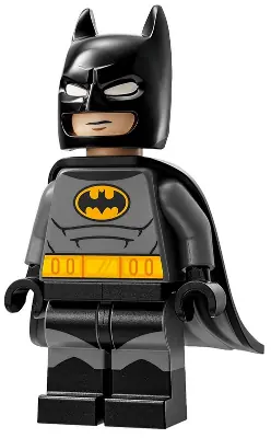 SH0962:  Batman - Dark Bluish Gray Suit, Flexible Rubber Cape