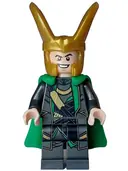 Minifigurka: SH0968:  Loki - Pearl Dark Gray Suit, Flexible Rubber Cape