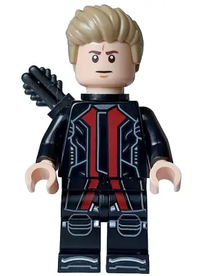 SH0969:  Hawkeye - Black and Dark Red Suit, Dark Tan Hair, Quiver, Silver Boot Tips