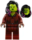 Minifigurka: SH0976:  Gamora - Dark Red Printed Legs