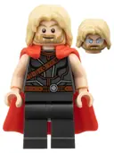 Minifigurka: SH0979:  Thor - Flexible Rubber Cape, Pearl Dark Gray Legs, Tousled Hair