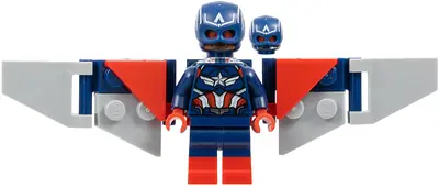 SH1003:  Captain America (Sam Wilson) - Dark Blue Suit, Red Boots, Backpack and Wings without Stickers