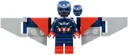 Minifigurka: SH1003:  Captain America (Sam Wilson) - Dark Blue Suit, Red Boots, Backpack and Wings without Stickers