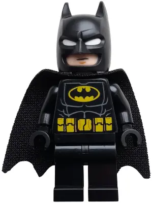SH1005:  Batman - Black Suit, Yellow Belt with Medium Nougat Details, Cowl with White Eyes