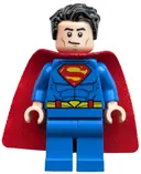Minifigurka: SH1006:  Superman - Blue Suit, Spongy Cape, Tousled Hair, Closed Mouth / Red Eyes