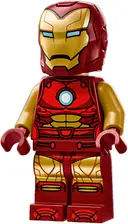 Minifigurka: SH1008:  Iron Man - Dark Red and Gold Armor, Round Arc Reactor, Pearl Gold Arms, Helmet with Visor