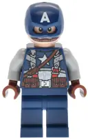 Minifigurka: SH1011:  Captain America - Dark Blue Suit with Strap