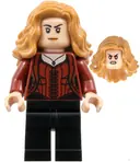 Minifigurka: SH1018:  The Scarlet Witch (Wanda Maximoff) - Plain Legs, Medium Nougat Hair