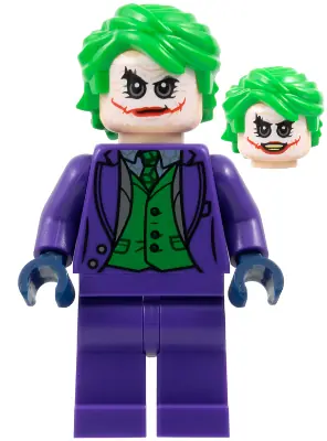 SH1022:  The Joker - Dark Purple Suit, Green Vest, Bright Green Hair