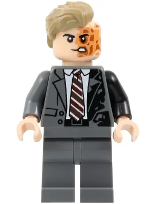 SH1023:  Two-Face - Dark Bluish Gray Suit, Dark Tan Hair