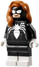 Minifigurka: SH1027:  Spider-Woman - Black Outfit with White Boots