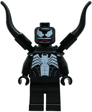 SH1028:  Venom - White Teeth Parted, 2 Back Appendages Symmetrical