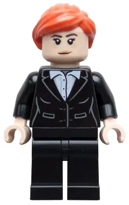 SH1039:  Pepper Potts - Black Suit, Reddish Orange Ponytail