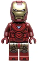 Minifigurka: SH1040:  Iron Man - Mark 6 Armor, Large Helmet Visor, Trans-Light Blue Head