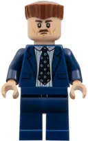 Minifigurka: SH1059:  J. Jonah Jameson - Dark Blue Suit, Reddish Brown Hair