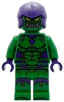 Minifigurka: SH1066:  Green Goblin - Green Outfit, Dark Purple Hood