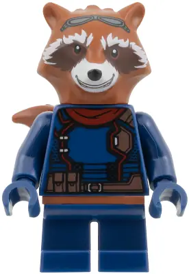 SH1068:  Rocket Raccoon - Dark Blue Outfit, Dark Red Scarf, Reddish Brown Head