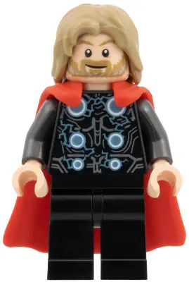 SH1069:  Thor - Flexible Rubber Cape, Black Legs, Dark Tan Tousled Hair