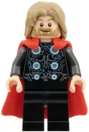 Minifigurka: SH1069:  Thor - Flexible Rubber Cape, Black Legs, Dark Tan Tousled Hair