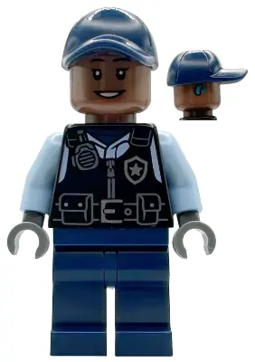 SH1087:  Security Guard Arkham Asylum - Female, Dark Blue Cap, Black Vest