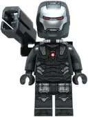 Minifigurka: SH1092:  War Machine - Pearl Dark Gray and Silver Armor with Neck Bracket, Ingot, Plate with Clip and Shooter