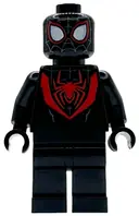 Minifigurka: SH1099:  Spider-Man (Miles Morales) - Dark Bluish Gray Webbing on Head, Black Hands