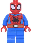 Minifigurka: SH1105:  Spider-Man (Peter 'Spidey' Parker) - Medium Legs, Black Spider Logo, Dark Orange Belt