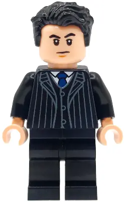 SH1114:  Bruce Wayne - Black Suit with Dark Blue Tie